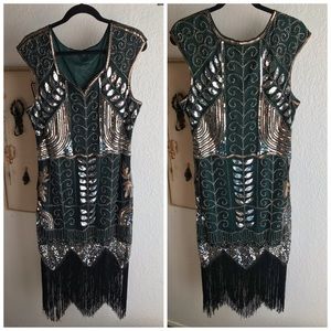 Vijiv Sequin Flapper Dress
